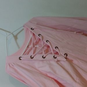 Free People pink tunic xs long sleeve